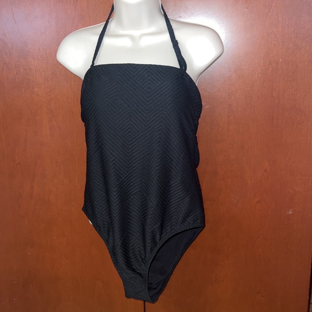 NWOT Love & Sports Black One Piece Swimsuit